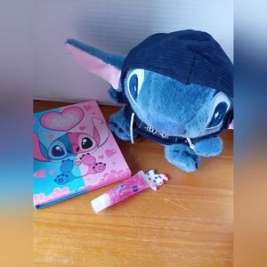 Stitch Plush, Eyeshadow Palette, & Lip Gloss Lot